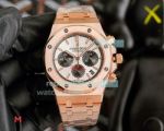 Audemars Piguet Royal Oak Chronograph Replica Rose Gold Watch White Dial